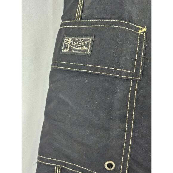 POLO RALPH LAUREN BLACK SWIM TRUNKS - SIZE L - CLASSIC & STYLISH! - Picture 3 of 11